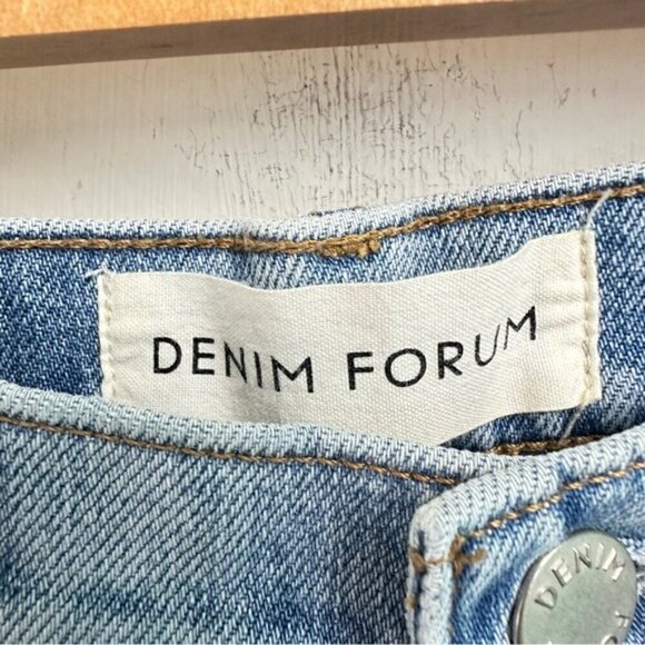 Denim Forum The Yoko High Rise Slim Jeans Size 24 Medium Light wash - Picture 11 of 12